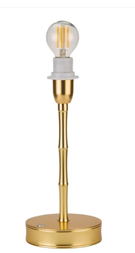 Bamboo Gold Lamp Base: 10"