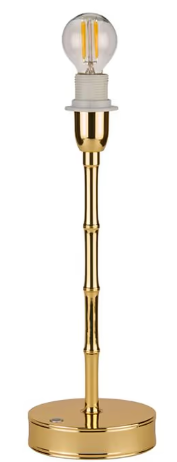 Bamboo Gold Lamp Base: 12"