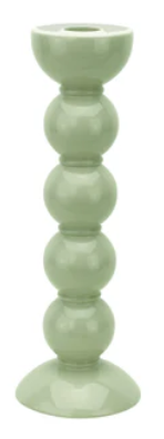 Bobbin Tall Candlestick - Sage
