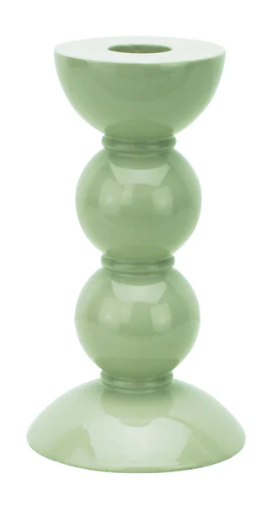 Bobbin Medium Sage Candlestick