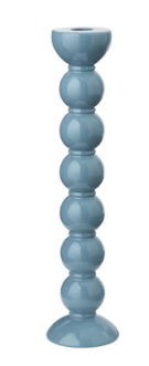 Bobbin Extra Tall Candlestick - Chambray Blue