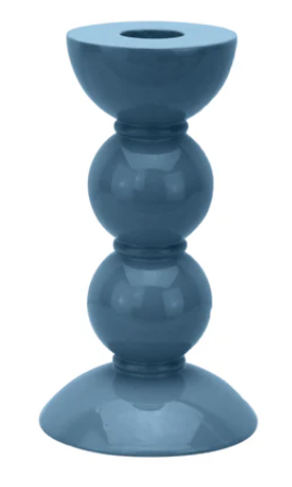 Bobbin Medium Candlestick -Chambray Blue