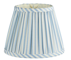 Bamboo Matte Gold 12" Lamp with Periwinkle Shade