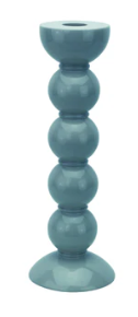 Bobbin Tall Candlestick - Chambray Blue