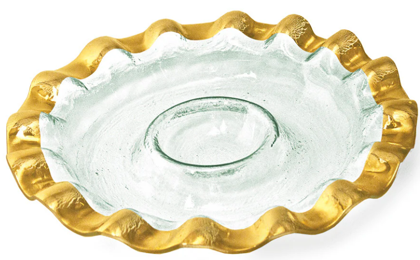 Ruffle Round Chip and Dip Server