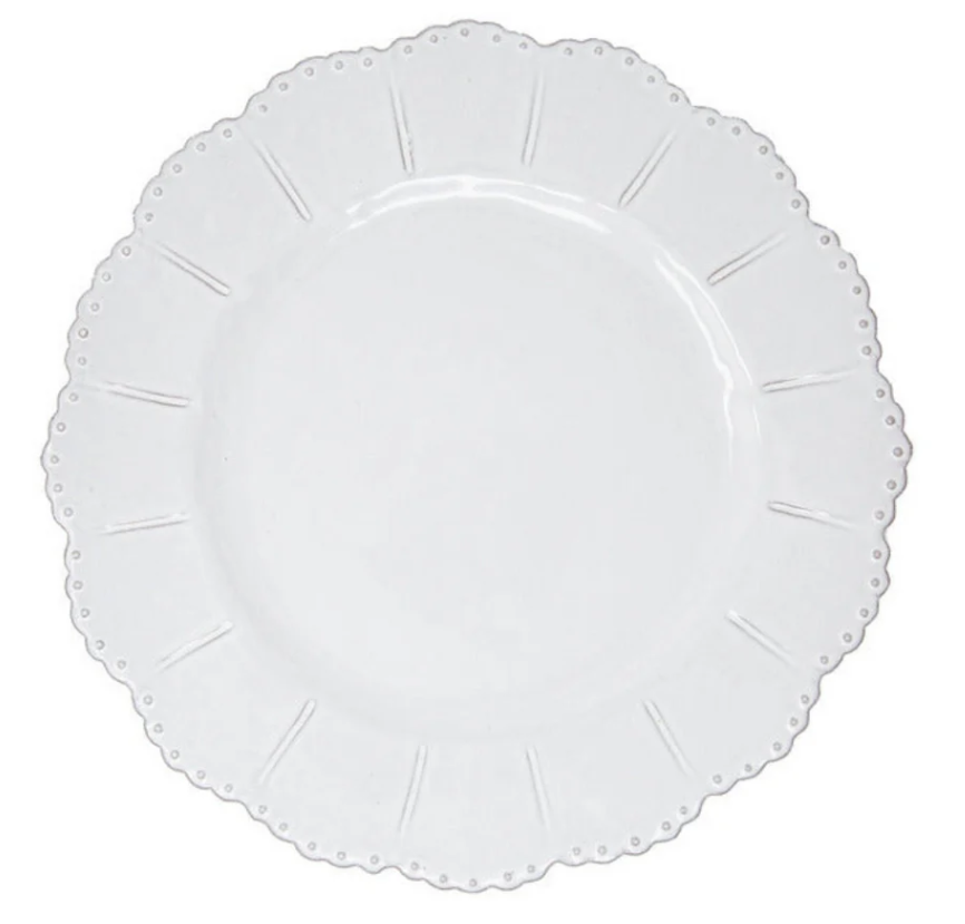 Bella Bianca Beaded Dinner Plate