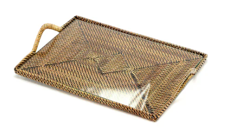 Small Rectangular Tray with  Glass