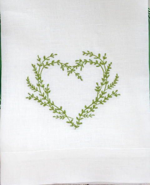 Vineyard Heart Guest Towel