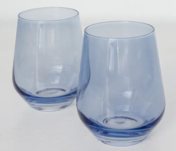 Colored Stemless Wine-Cobalt