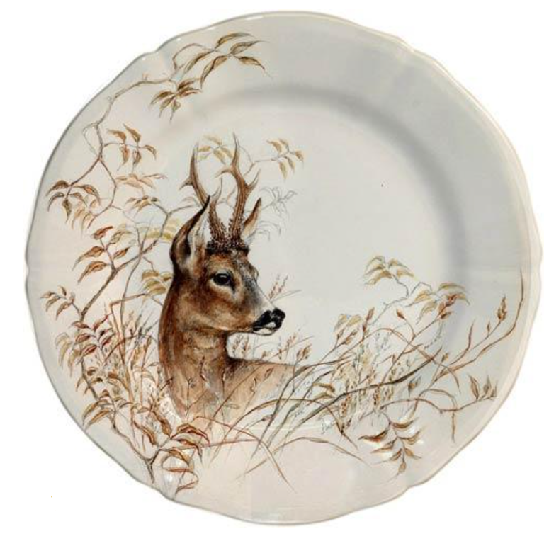 Sologne Deer Dessert Plate