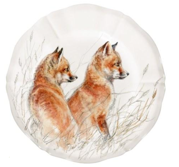 Sologne Fox Cubs Dessert Plate