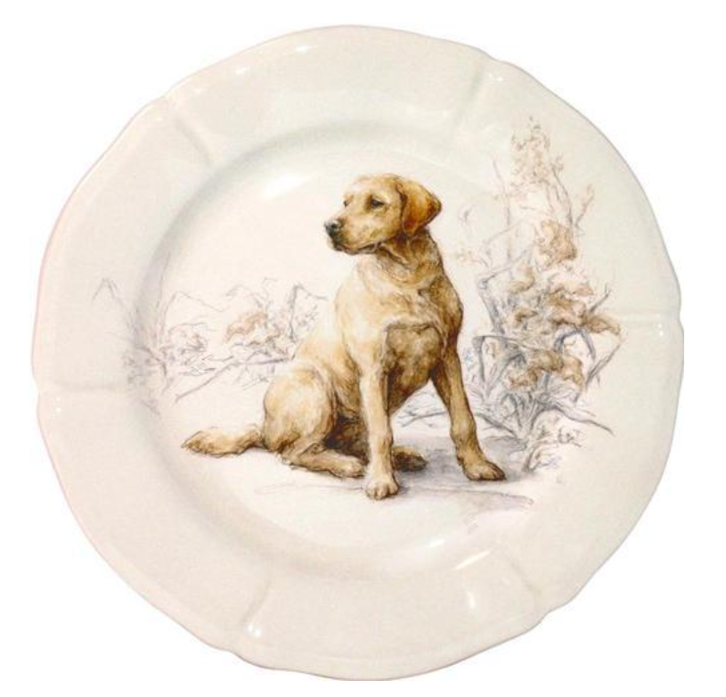 Sologne Labrador Dessert Plate