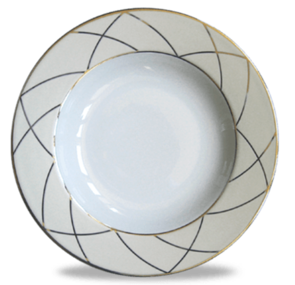 Clair De Lune Arcades Rim Soup Plate