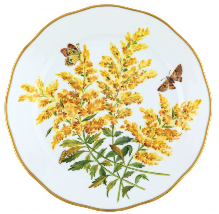 American Wildflowers Tall Goldenrod Dinner Plate