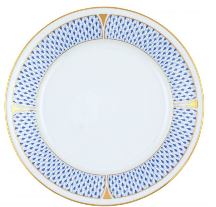 Art Deco Blue Dinner Plate