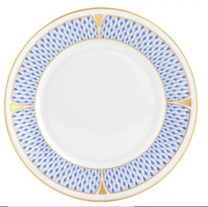 Art Deco Blue Salad Plate