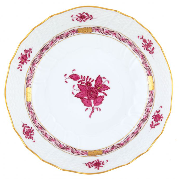 Chinese Bouquet Pink Raspberry Dinner Bowl