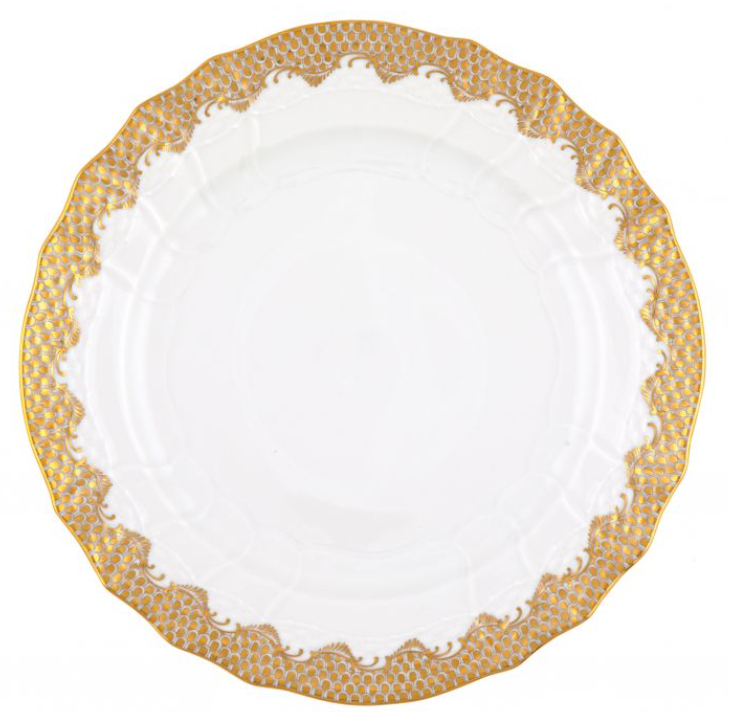 Fish Scale Gold Service Plate