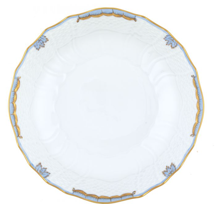 Princess Victoria Light Blue Dinner Scalloped Bowl