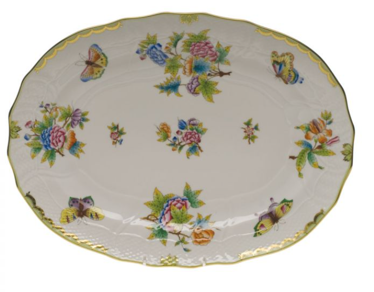 Queen Victoria Green Serveware