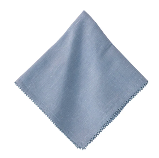 Berry Trim Napkin - Chambray