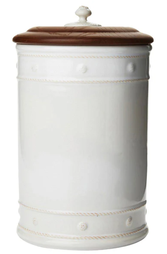 Berry and Thread Large Canister with Wooden Lid