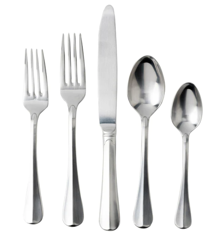 Bistro 5 Piece Place Setting  Bright Satin Flatware