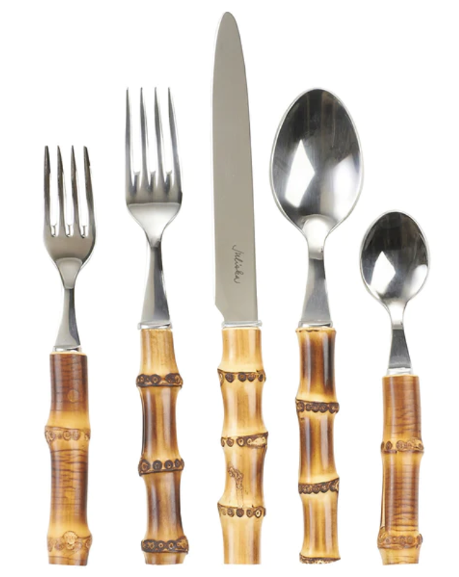 Natural Bamboo 5 Piece Place Setting