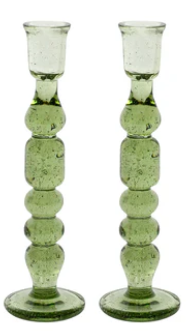 Provence Basil 9 inch Candlestick Set