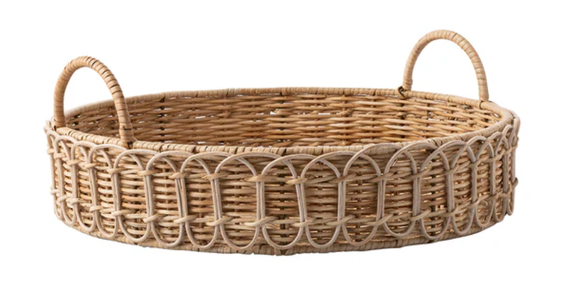 Provence Rattan Circle Tray