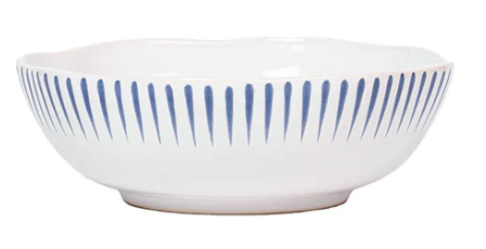 Sitio Stripe Coupe Bowl: Delft Blue