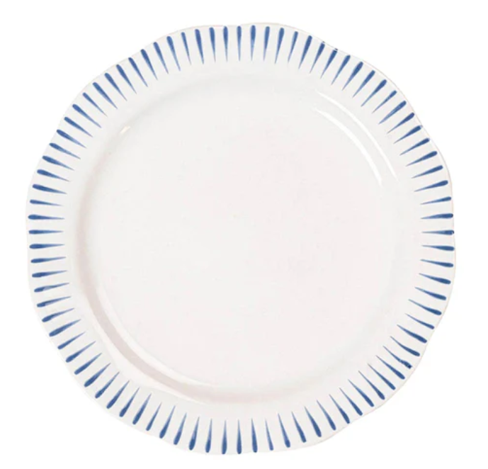 Sitio Stripe Delft Blue Dessert / Salad Plate