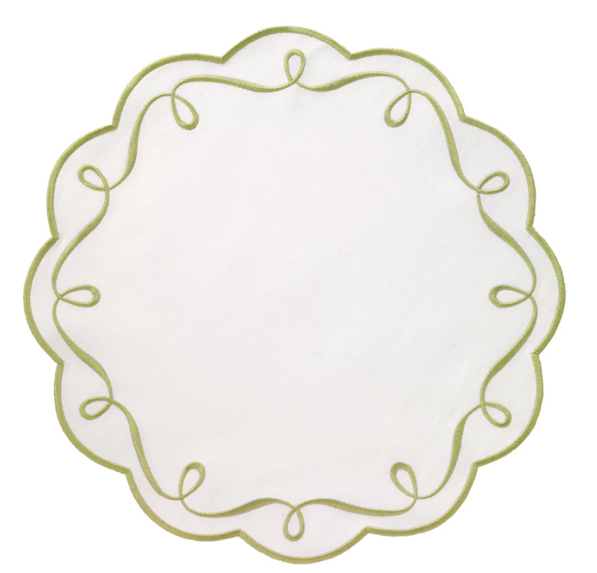 Ribbon Twirl Willow Placemat Set