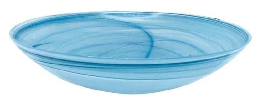 Aqua Alabaster Serving Bowl