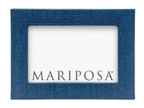 Indigo Blue Faux Grasscloth Frame 4x6