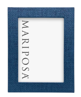 Indigo Blue Faux Grasscloth Frame 5x7