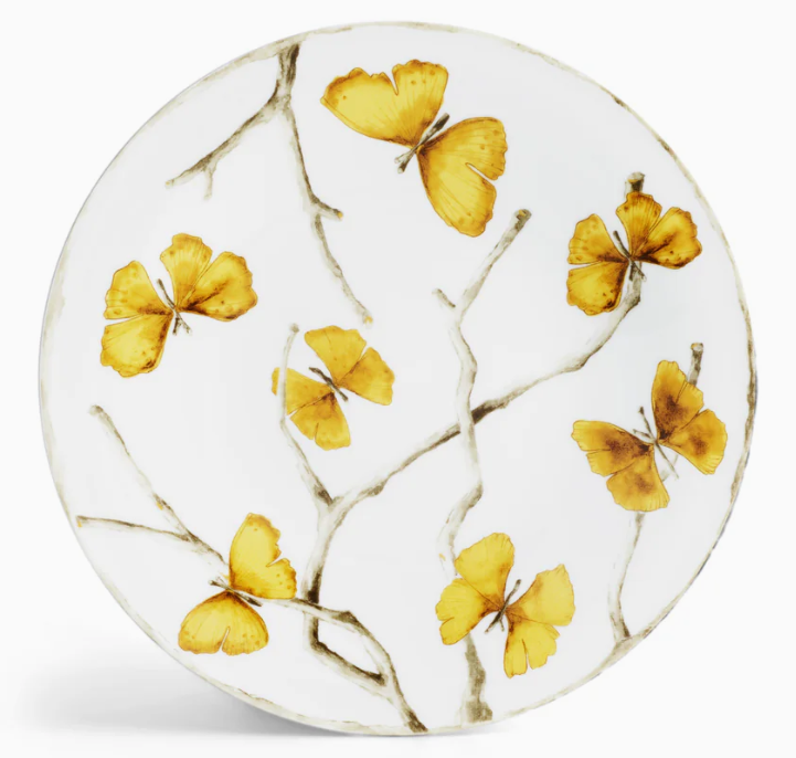 Butterfly Ginkgo Gold Salad Plate