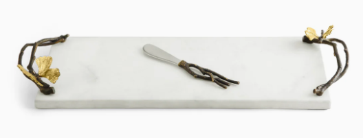 Butterfly Ginkgo Small Cheese Board with Knife