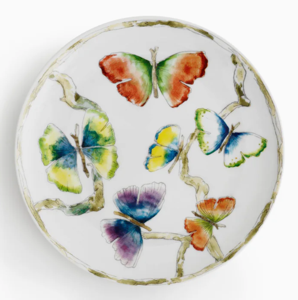 Butterfly Ginkgo Tidbit Plate Set