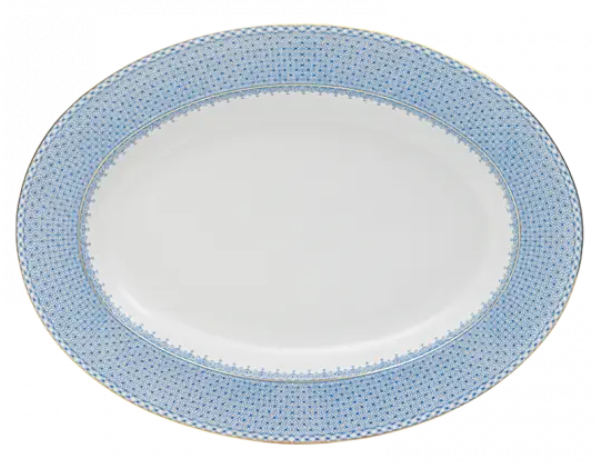 Cornflower Lace Oval Platter