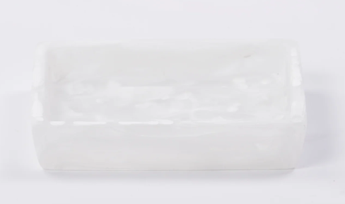 Soap Dish White Swirl