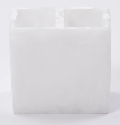 Toothbrush Holder White Swirl