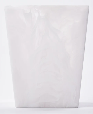 White Swirl Waste Basket