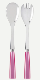 Icone Salad Cutlery Set: Pink