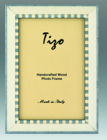 Handcrafted Wood Frame: Blue