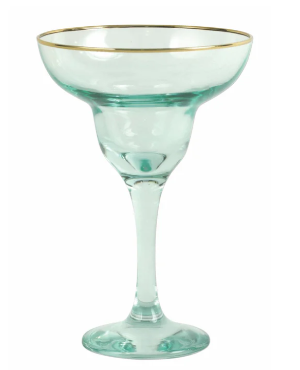 Rainbow Green Margarita  Glass