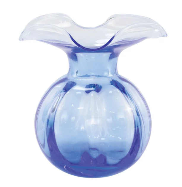 Hibiscus Glass Bud Cobalt Vase