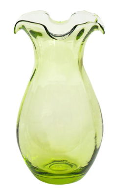 Hibiscus Vertical Small Vase - Green