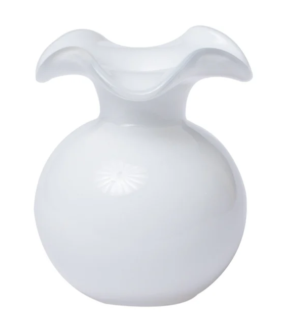 Hibiscus White Bud Vase