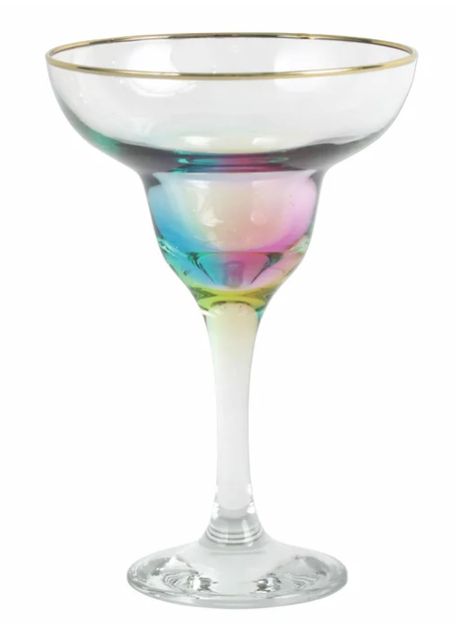 Rainbow Margarita Glass